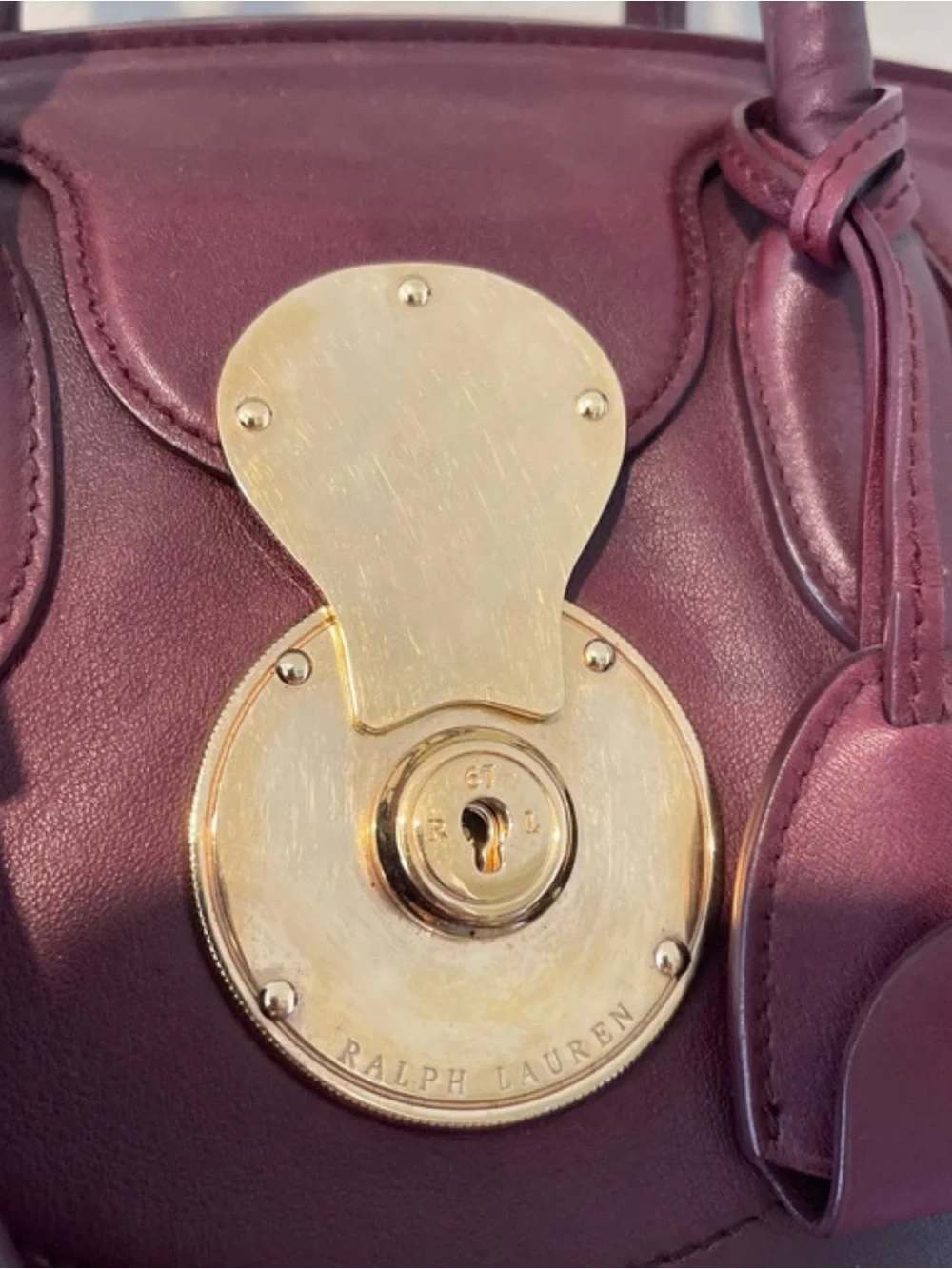 Ralph Lauren Collection Ricky Bag Burgundy